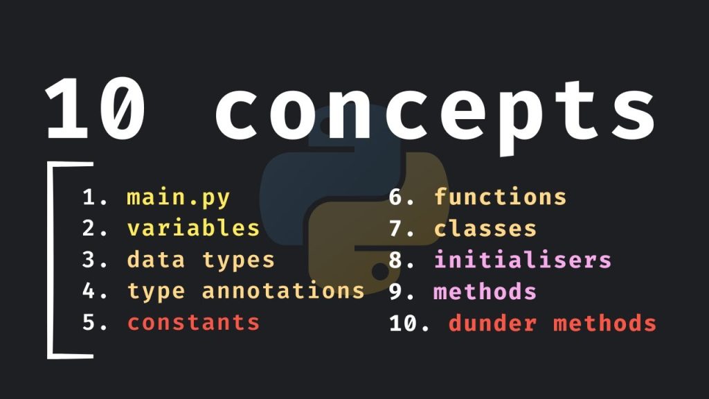Learn 10 Important Python Concepts in Minutes