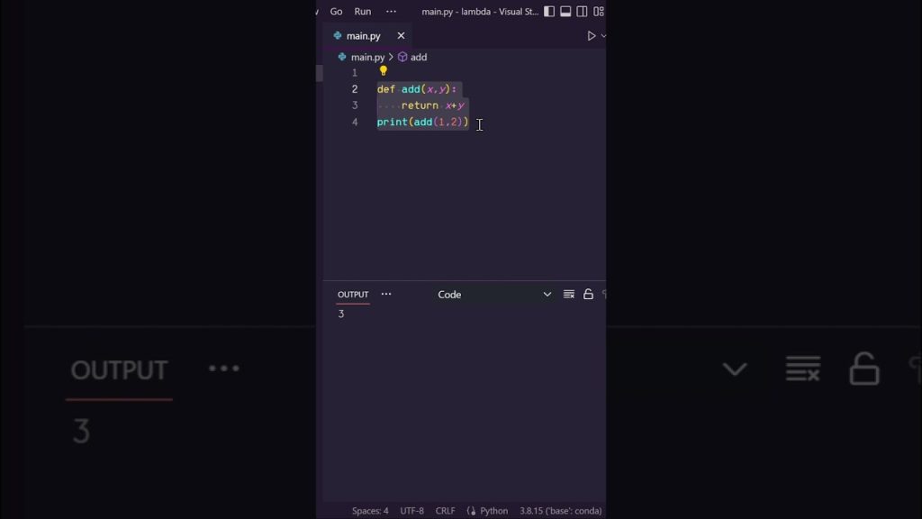 Python LAMBDA FUNCTION?! #python #programming #coding