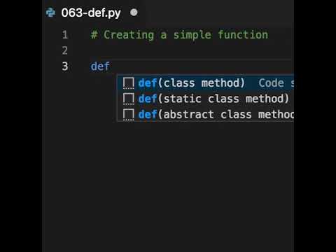 Creating a function in Python. Use the def keyword, give a function a name and list its arguments Creating a function in Python. Use the def keyword, give a function a name and list its arguments